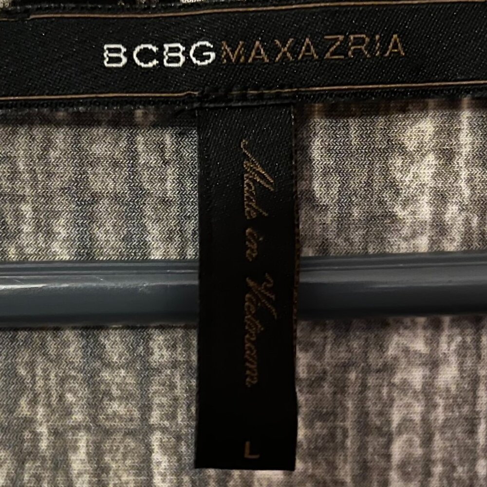 NEW/No Tags BCBG Maxazria Woman's Black & White Strip Dress / Size -  L - Picture 3 of 8